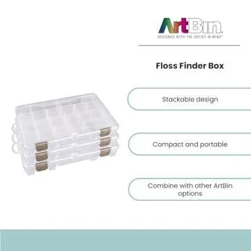 ArtBin Floss Finder Box - Clear Organizer for Craft Supplies