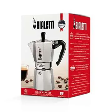 Bialetti - Moka Express: Iconic Stovetop Espresso Maker, Makes Real Italian Coffee, Moka Pot 9 Cups (14 Oz - 420 Ml), Aluminium, Silver