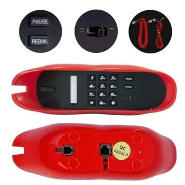 TelPal Red Mouth Telephone Wired Novelty Sexy Lip Phone Gift Cartoon Shaped Real Corded Landline Home Office Phones Furniture Decor