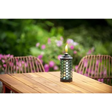 TIKI Glass Honeycomb Torch 65" - Elegant Outdoor Lighting