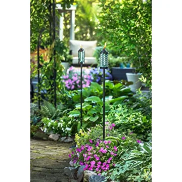 TIKI Glass Honeycomb Torch 65" - Elegant Outdoor Lighting