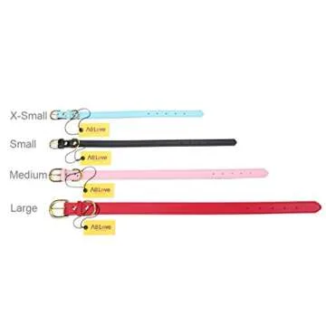 Aolove Classic Padded Leather Pet Collars for Dogs
