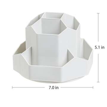 WDTGJRIP Pencil Pen Holder for Desk,9 Slots 360 Degree Rotating Desk Organizers,Desktop Storage Stat...
