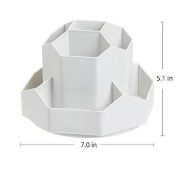 WDTGJRIP Pencil Pen Holder for Desk,9 Slots 360 Degree Rotating Desk Organizers,Desktop Storage Stat...