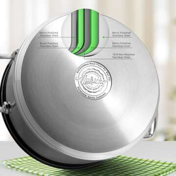 NutriChef 15-Quart Stock Pot for Stews and Soups