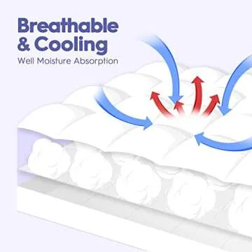 ABENE Twin XL Mattress Topper for Back Pain Relief