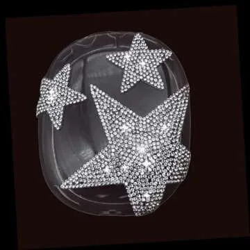 Case Cover for AirPods Max Headphones Glittering gem-Encrusted, Stars Sparkling Rhinestones Accessories Ultra Protective Cover for Apple AirPods Max