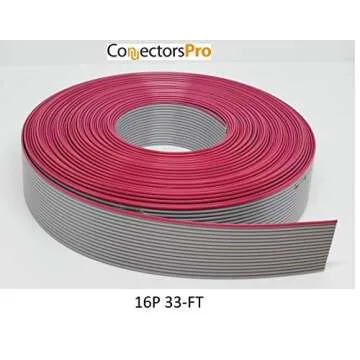 Connectors Pro 16P Roll IDC Flat Ribbon Cable 33 Feet