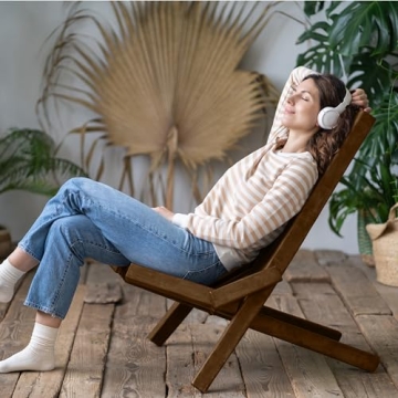 Stylish Melino Wooden Outdoor Folding Lounge Chair