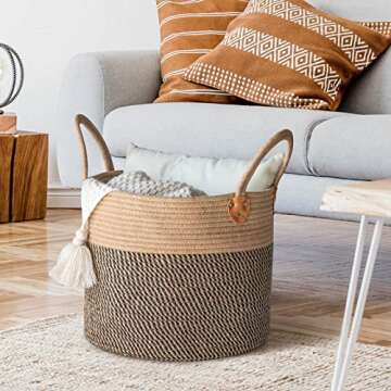 CHICVITA Wicker Laundry Basket - Stylish Storage Solution