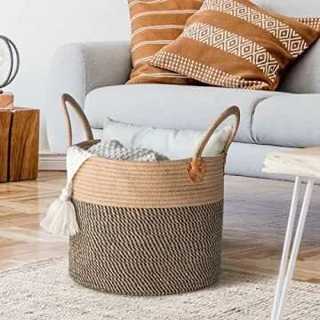 CHICVITA Wicker Laundry Basket - Stylish Storage Solution