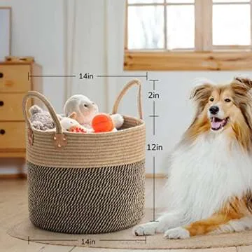 CHICVITA Wicker Laundry Basket - Stylish Storage Solution