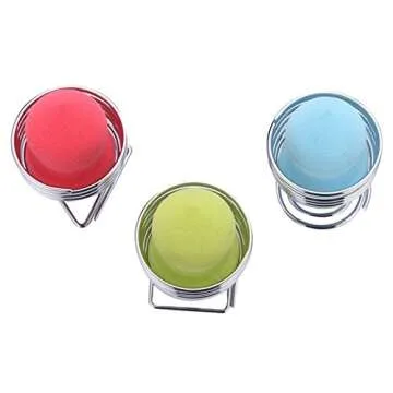 LanMa Beauty Sponge Blender Holder,(2 Pack Silver) Makeup Sponge Drying Stand Storage Egg Powder Puff Display Stand