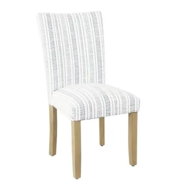 Stylish HomePop Classic Parsons Dining Chairs Blue Stripe