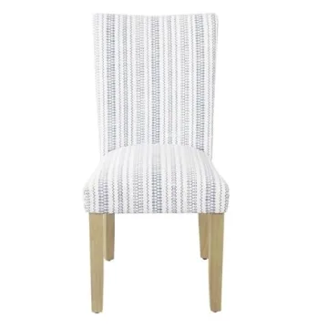 Stylish HomePop Classic Parsons Dining Chairs Blue Stripe