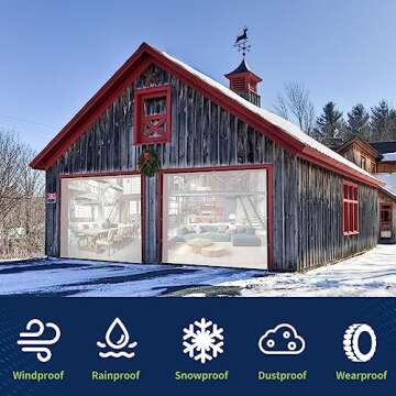 CAMPMAC Clear Tarp 13x13 FT Waterproof Cover for Outdoors