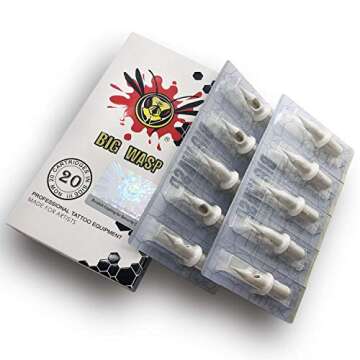 BIGWASP 3RS Tattoo Needle Cartridges - 20Pcs #12 Shader