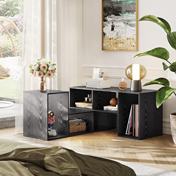 DEVAISE 3-in-1 TV Stand Up to 75 Inch Modern Entertainment Center