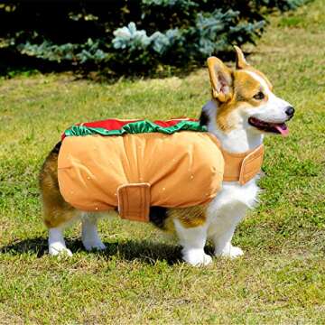 POPETPOP Hot Dog Costume for Pets - Funny & Warm