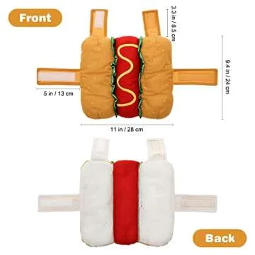 POPETPOP Hot Dog Costume for Pets - Funny & Warm