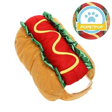 POPETPOP Hot Dog Costume for Pets - Funny & Warm