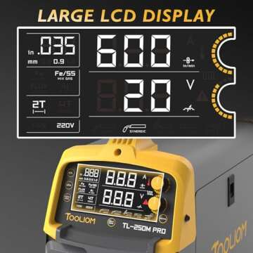 TOOLIOM 250A Aluminum MIG Welder - Dual Voltage 5-in-1