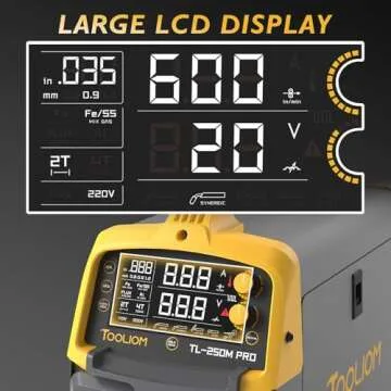 TOOLIOM 250A Aluminum MIG Welder - Dual Voltage 5-in-1
