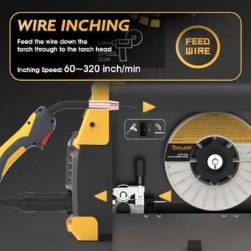 TOOLIOM 250A Aluminum MIG Welder - Dual Voltage 5-in-1