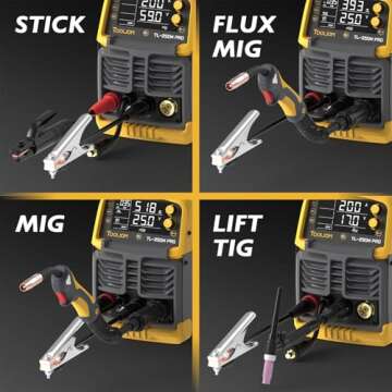 TOOLIOM 250A Aluminum MIG Welder - Dual Voltage 5-in-1