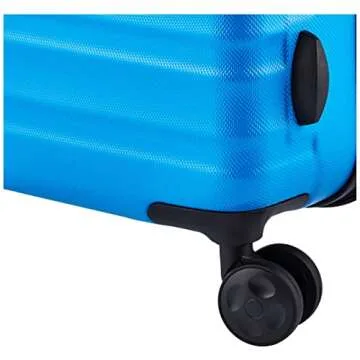 Amazon Basics 21-Inch Hardside Carry-On Luggage, Hardshell Suitcase With Wheels, Expandable For Up to 25% More Space, With Scratch-Resistant Surface, Four Multi-directional Wheels, Light Blue