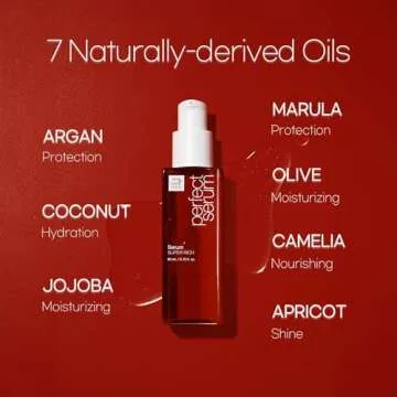 Mise En Scene Perfect Super Rich Serum with Argan Oils - Hair Essence for High Nutrition Intensive Care, Korean Hair Oil, 2.70 fl. Oz