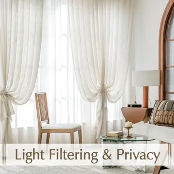 Luxurious Linen Semi Sheer Curtains for Farmhouse Style