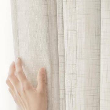 Luxurious Linen Semi Sheer Curtains for Farmhouse Style