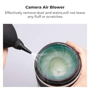K&F Concept 15-in-1 Camera Lens Cleaning Kit with Camera Blower, Glasses Wipes*10, Cleaning Liquid, ...