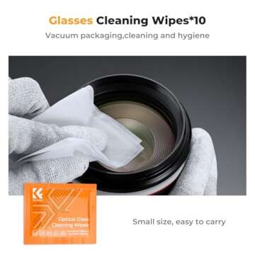 K&F Concept 15-in-1 Camera Lens Cleaning Kit with Camera Blower, Glasses Wipes*10, Cleaning Liquid, Microfiber Cleaning Cloth*2, Lens Cleaning Pen for DSLR Camera Lens Filter Cell Phones