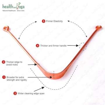 HealthAndYoga™ Copper Tongue Cleaners - Ayurvedic Oral Care
