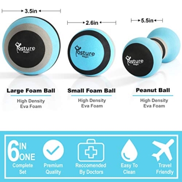 Posture Magic 6-Piece Massage Ball Set for Recovery