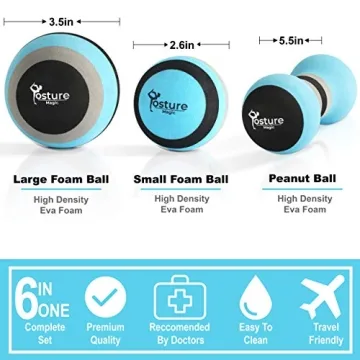 Posture Magic 6-Piece Massage Ball Set for Recovery