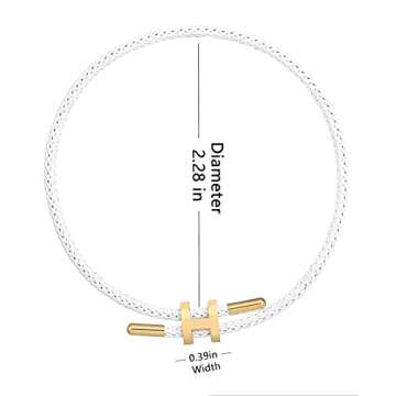 AIMADE Bracelets for Women Girls Adjustable Charm Bracelet, 18k Gold-plated Buckle Design Titanium S...