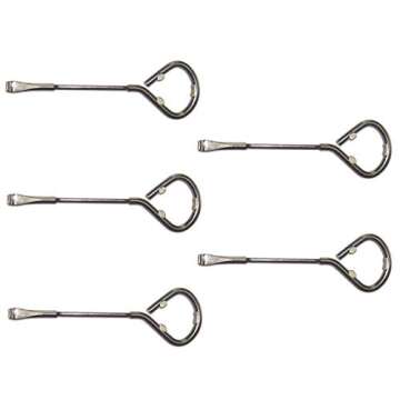 5 Pack Church Key Bottle Opener, Bottle Opening Tool, Church Key Can Opener, Hand-Held Steel Church Key Pack of 5
