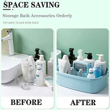 Haundry Large Cleaning Supplies Caddy with Handle, Plastic Storage Bucket Organizer for Cleaning Pro...