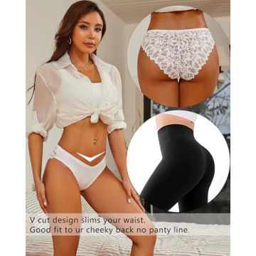 Soft Lace Hipster Bikini Panties for Women 6 Pack