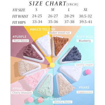 Soft Lace Hipster Bikini Panties for Women 6 Pack