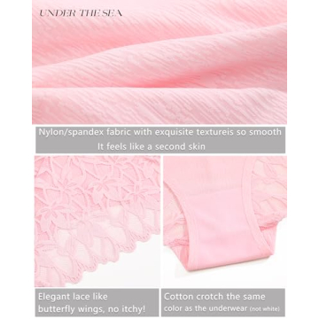 Soft Lace Hipster Bikini Panties for Women 6 Pack