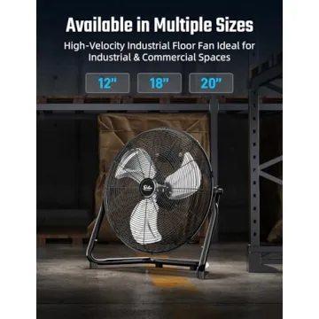 Simple Deluxe 20 Inch Heavy Duty Metal Industrial Fan