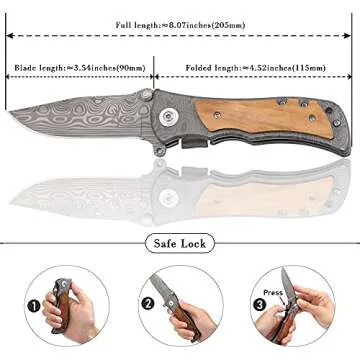 Corfara Laser Engraved Pocket Knife - 'I Love You More', Perfect for Men's Anniversary, Birthdays, or Valentine's Day