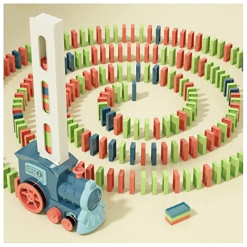 PREPHY Kids Games Domino Train Toys: 180PCS Automatic Stacking Creative Game 3+ Year Old - Stem Mont...