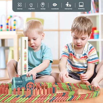 PREPHY Kids Domino Train Toys for 3-8 Year Olds