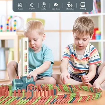 PREPHY Kids Domino Train Toys for 3-8 Year Olds