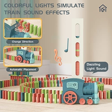 PREPHY Kids Domino Train Toys for 3-8 Year Olds